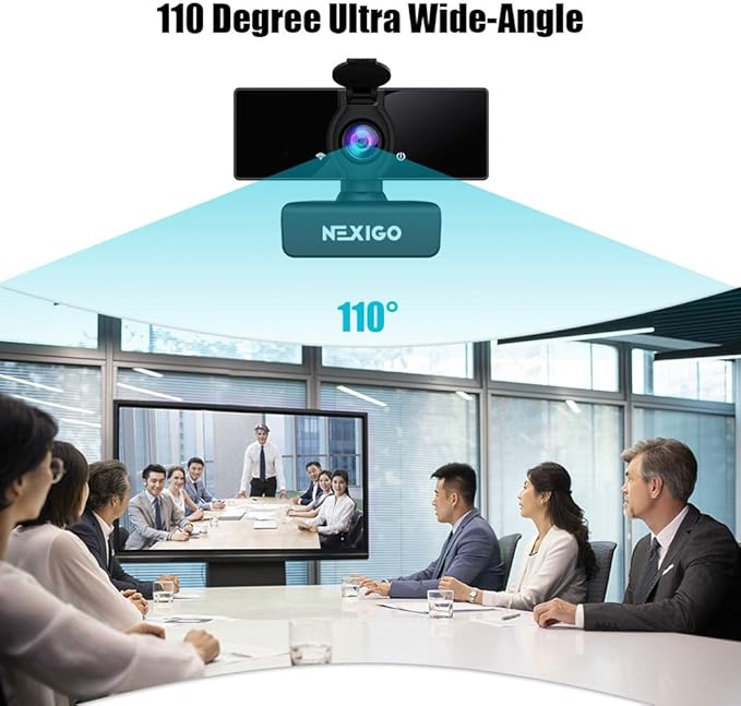 NexiGo N660 1080P Business Webcam, Dual Microphone & Privacy Cover, USB FHD Web Computer Camera, Plug and Play, for Zoom/Skype/Teams/Webex, Laptop MAC PC Desktop