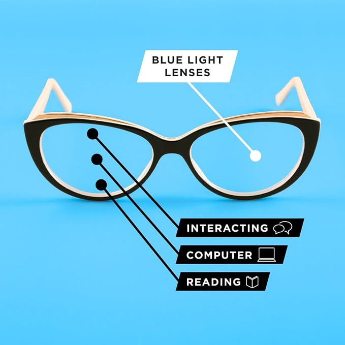 Sofia Vergara x Foster Grant women's Teresa Blue Light Multi Focus™ Reading Glasses Cat-Eye Reading Glasses