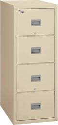 FireKing Patriot Vertical 4 Drawer Legal & Letter Fire Safe File Cabinet, Key Lock, 1 Hour Fire Rated UL Rated & Water Resistant, USA Made, Parchment