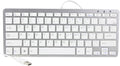iKKEGOL USB Slim Mini Wired 78 Key Small Super Thin Compact Keyboard for Desktop Laptop PC Win 7 Mac (White)