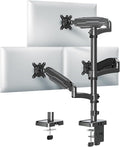 MOUNT PRO Triple Monitor Mount for Max 32" Computer Screen, Adjustable 3 Monitor Desk Mount, up to 19.8lbs Each, Three Display Arm with Tilt Swivel Rotation, VESA Mount 75x75/100x100mm