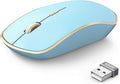 JOYACCESS Wireless Mouse for Laptop | 5 DPI Levels, Silent for Notebook, MacBook, Chromebook, PC - Blue