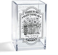 There Is No Such Thing As Too Many Books Acrylic Organizer Pencil Pen Holder, Book Floral Acrylic Desk Organizer, Bookworm Gifts for Book Lover Reader, Back to School Gifts for Daughter Niece