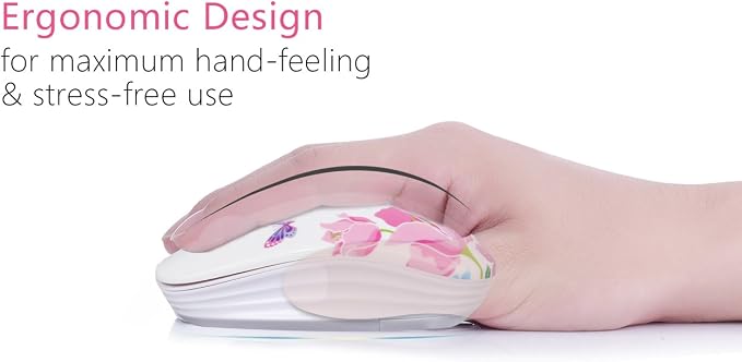 JUHOO Wireless Mouse with Nano Receiver for PC, Laptop, Notebook, Computer, MacBook, Less Noise, Portable Mobile Optical Mice