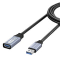 BlueRigger USB 3.0 Extension Cable (10FT - 2 Pack, 5 Gbps, in-Wall CL3 Rated, Type A Male to Female Cord) - Short USB Repeater Extender for VR Headset, Printer, Hard Drive, Keyboard, Mouse, Xbox