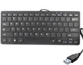 iKKEGOL USB Mini Slim Wired 78 Key Small Super Thin Compact Keyboard for Desktop Laptop PC Win 7 Mac (Black)