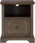 Homelegance Lateral File Cabinet with Casters, Antique Gray