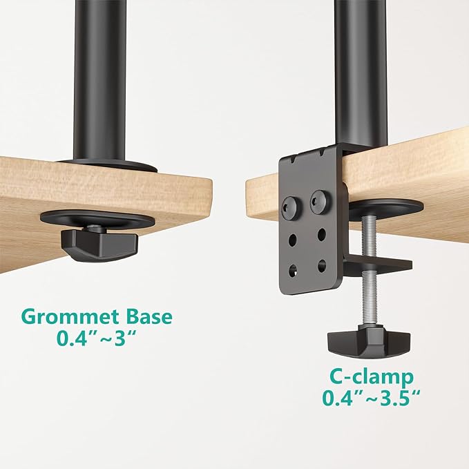 WALI Single Monitor Mount, Monitors Desk Mount, Single Monitor Arm Holds Screen Up to 32inch, 22lbs, Fully Adjustable Mount Designed for Home Office Application(M001S), Black