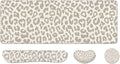 Cheetah Desk Pad and Keyboard Wrist Rest, Large Mouse Pad + Keyboard Pad+Mouse Wrist Support, Non-Slip Desk Mat Protector for Office, Home 31.5×11.8 Inches Leopard