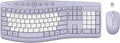 Wireless Keyboard and Mouse Combo, 2.4G Full Size Quiet Ergonomic Curved Keyboard for Natural Typing, 3-Level DPI Adjustable Silent Mouse for Windows, Mac OS, Desktop/Office and Home (Purple-B)