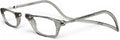 Clic Magnetic Reading Glasses - Adjustable Neck Hanging Readers - Secure Fit with Rigid Headband - Original (S-M, Smoke, 1.50)