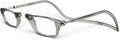 Clic Magnetic Reading Glasses - Adjustable Neck Hanging Readers - Secure Fit with Rigid Headband - Original (S-M, Smoke, 3.00)