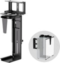 Pholiten Under Desk CPU Mount, Universal Desk Leg CPU Mount, 3.94 to 11.61 Inch Wide Computer Case CPU Hanger Holder, Table Beam CPU Mount Bracket Computer Tower Wall and Under Counter Holder