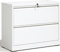 2 Drawer Lateral File Cabinet with Lock Heavy Duty Large Metal Filing Cabinets Home Office White Locking Cabinets Wide Steel Cabinet for Legal/Letter Size,Assembly Required