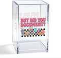 But Did You Document Acrylic Organizer Pencil Pen Holder, Funny Nurse Desk Organizer, Cute Checkerboard Pen Cup for Nurse Nursing Student Medical Worker RN LPN, Nurse Appreciation Week Gifts