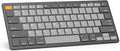 OMOTON Ultra-Slim Bluetooth Keyboard for iPad 11th/10th/9th/8th/7th, iPad Pro/Air/Mini and iPhone Series, Wireless iOS Keyboard with 12 Multimedia Keys for Office, School, Orange & Gray & Deep Gray