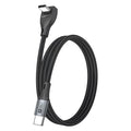 USB C Cable Right Angle - [1Pack 3.3FT] 60W Fast Charging USB C Cable Braided USB Type C Data Cable, 90 Degree C Port Charger Cord for iPhone 17/16/15 Pro Max, Tesla Model Y, MacBook, iPad, Samsung