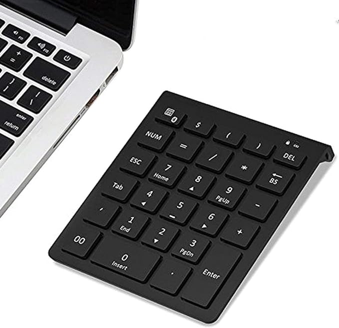 Lekvey Bluetooth Number Pad for Laptop, Wireless Numeric keypad, 28 Keys Numpad Number Keypad Bluetooth 10 Keys Number Pad for Laptop, MacBook Air/Pro, iMac, Surface Pro, etc