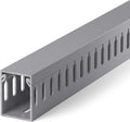 ZhiYo H1.6in W1.2in Professional Server Rack Cable Management Raceway, 6ft (2 x L3ft) Cable Raceway Kit, Electrically Safe PVC Open Slot Wire Raceway for Under Desk/Computer/Network Cords, Grey