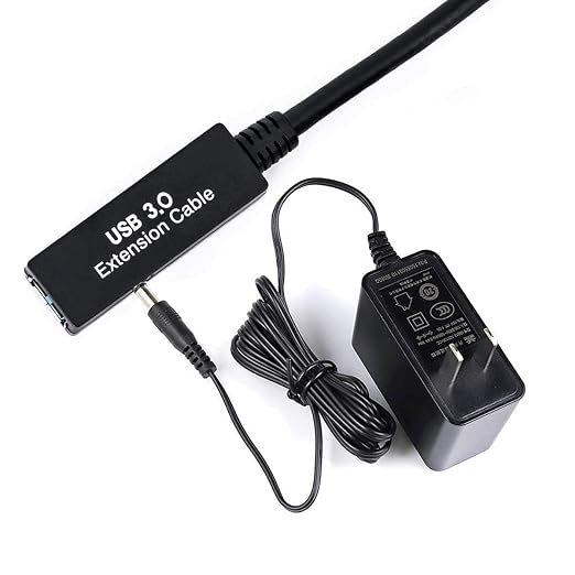 100FT USB 3.0 Active Extension Cable, USB 3.0 Extension Cord A-Male to A-Female, With High-Speed Data Signal Amplifier, Compatible With Quest 3,VR,Rift,360 Kinect,Xbox,Webcam,PS4, HD Camera or More