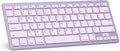 OMOTON Ultra-Slim Bluetooth Keyboard for iPad 11th/10th/9th/8th/7th, iPad Pro/Air/Mini and iPhone Series, Wireless iOS Keyboard with 12 Multimedia Keys for Office, Home, Travel, School, Purple