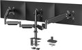 suptek Triple Monitor Mount for Most 17 to 32 inch Screens,Gas Springs Adjustment Triple Monitor Desk Mount Stand with Clamp & Grommet Kit,Black(MD8003)