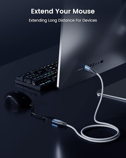 ANDTOBO USB Extension Cable 16ft, USB 3.0 Type A Male to Female Extender Cables High-Speed Data Transfer 5Gbps Compatible with Gamepad, Printer, Webcam, USB Keyboard, Flash Drive, Hard Drive