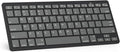 OMOTON Ultra-Slim Bluetooth Keyboard for iPad 11th/10th/9th/8th/7th, iPad Pro/Air/Mini and iPhone Series, Wireless iOS Keyboard with 12 Multimedia Keys for Office, School, Graphite Black & Gray