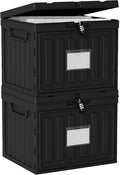 2 Drawer File Cabinets,Plastic File Box for Letter Size Hanging File Folders, Easy Carry Small File Cabinet for Home, Office, School,Stackable Storage Filling Box, Black