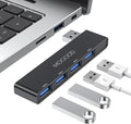 MOGOOD USB Hub 3.0, 4-Port USB Splitter – No Cable, Ultra-Slim, Adds 4 Ports to Your Laptop in Seconds – Plug & Play Data Hub for Mouse, Keyboard, Flash Drive, Printer
