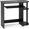 Furinno Simplistic Easy Assembly Computer Desk, With Keyboard Tray, Espresso/Black