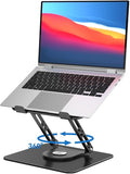 Laptop Stand for Desk Adjustable Computer Stand with 360 Rotating Base Ergonomic Laptop Riser Mount for Desk Foldable Protable Computer Desk Fits with MacBook Pro Air,