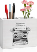 Writer Gifts for Authors Women Men Writer Office Decor Writing the Next Chapter Wooden Pencil Holder desk decor for Office Home Holder2827