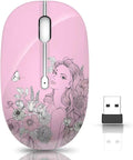 JUHOO Wireless Mouse with Nano Receiver for PC, Laptop, Notebook, Computer, MacBook, Less Noise, Portable Mobile Optical Mice