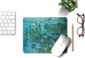 Water Lilies Monet Mouse Pad, Claude Monet Canvas Art Painting Neoprene Handmade Computer Mousepad, Home Office Gift