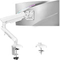 Single Monitor Mount for 32 27 24 22 inch Screen, Monitor Arm Holds 4.4-22 lbs, Monitor Desk Mount, Gaming & Home Office Use, VESA 75x75mm & 100x100mm, Freelift Pro White