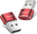 AUEDROT Mouse Jiggler Undetectable Metal USB Mouse Mover with Switch Button, Automatic Mini Mouse Shaker with 2 Jiggle Modes, Driver-Free, Plug and Play, Keep Computer/Laptop Awake, Orange, 2 PCS