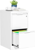 Bestoo File Cabinet, 2 Drawer Filing Cabinet with Lock, Vertical Filing Storage Cabinet for Home Office, Metal File Cabinets, Office Storage Cabinet for Letter, Legal, A4, File Folders