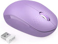 seenda Wireless Mouse for Laptop, 2.4G Noiseless Mouse with USB Receiver - Optical Tracking Portable Computer Mice for Chromebook, PC, Tablet, Windows System, 24 Months Battery Life - Purple