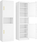 Ckzbx Tall Narrow Storage Cabinet 66.93" H Tall Bathroom Cabinet Metal Pantry Cabinets, 4 Adjustable Shelves for Kitchen, Home Office, Living Room, Dinning Room (20 inches Wide White)
