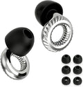 Ear Plugs for Noise Reduction – Reusable Silicone Earplugs with Filter Technology for Sleeping, Travel, Focus, Concerts & Motorcycling Ear Plug +8Tip (Round Silvery)