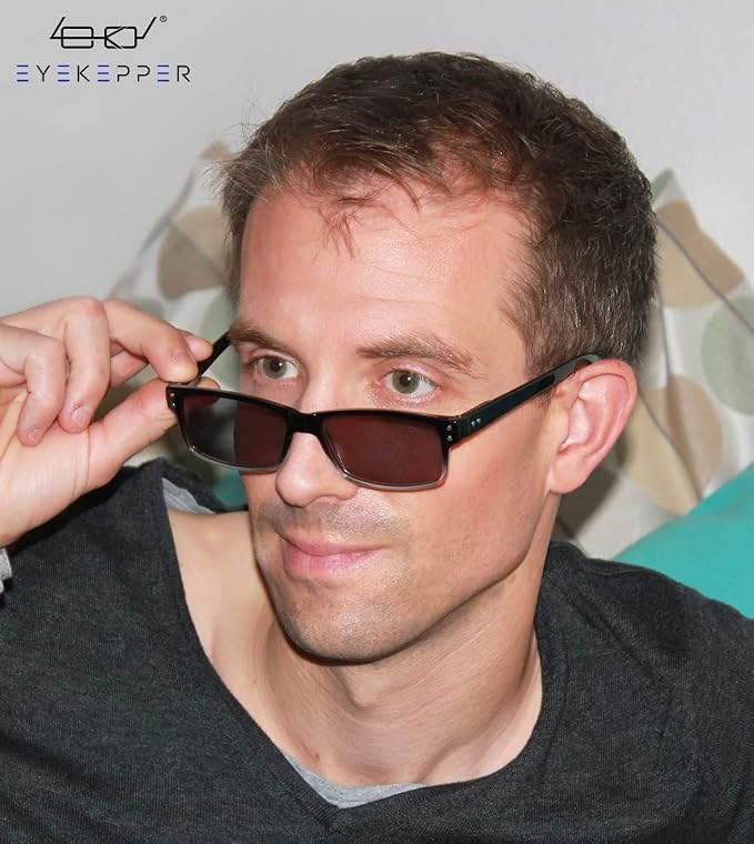 Eyekepper Vintage Reading Sunglasses for Men - 5 Pack Grey Tinted Lens Readers +1.50