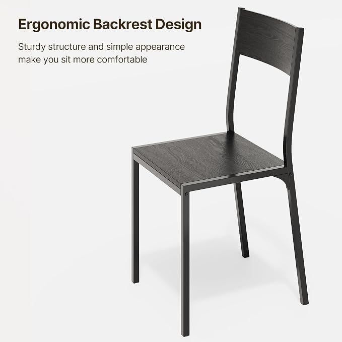 Gizoon Dining Table Set for 6 with Chairs, 7-Piece Kitchen Table Set for Small Space, Apartment, Kitchen, Dining Room, Space-Saving