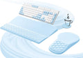 Ospelelf Keyboard Wrist Rest and Mouse Pad Set, Ergonomic Memory Foam Wrist Support, Aesthetic Desk Accessories for Office, Home & Gaming, Relief for Carpal Tunnel & Wrist Pain,Blue