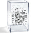 There's No Such Thing As Too Many Books Acrylic Organizer Pencil Pen Holder, Bookish Bookmark Holder, Bookworm Desk Accessories Holder for Women Teacher Reader, Graduation Gifts for Daughter
