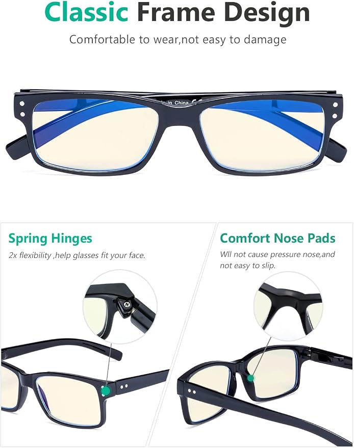 Eyekepper 7-pack Blue Light Blocking Glasses for Men