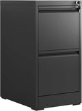 Metal File Cabinet with 2 Drawer Heavy Duty Home Office Steel Vertical Filing Lockable Cabinets for Legal/Letter Size,Assembly Required
