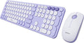 seenda COE202 Wireless Bluetooth Keyboard and Mouse Combo, Lilac Purple | USB & Dual Bluetooth for 3-Device Switching, Soft Quiet Round Keys, Silent Clicks, Full-Size for PC/Laptop/Mac/MacBook/iPad