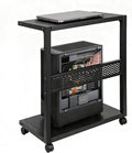 Bfttlity Large PC Stand Computer Tower Stand 2-Tier Metal CPU Holder with Locking Caster Wheels Suitable for Most PC (XL, Black)