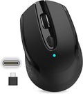 RaceGT USB C Wireless Mouse, Type C Silent Mouse for MacBook Air/Pro, 2.4G Cordless Computer Mice with 6 Buttons and 3 Adjustable DPI for Mac, Laptop, Desktop, PC